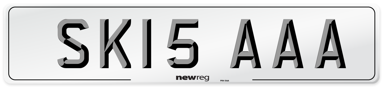 SK15 AAA Number Plate from New Reg